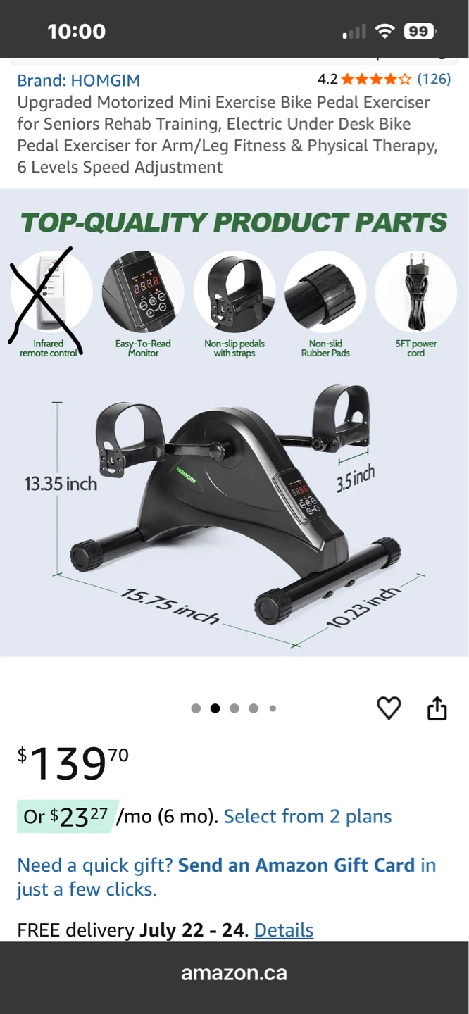 HOMGIM Under Desk Elliptical Machine - photo 2