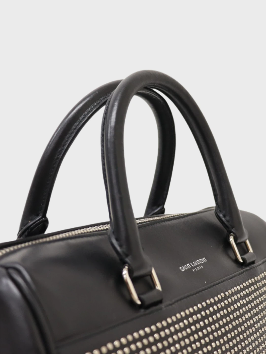 Saint Laurent Classic Studded Baby Duffle Bag Black Leather - photo 3