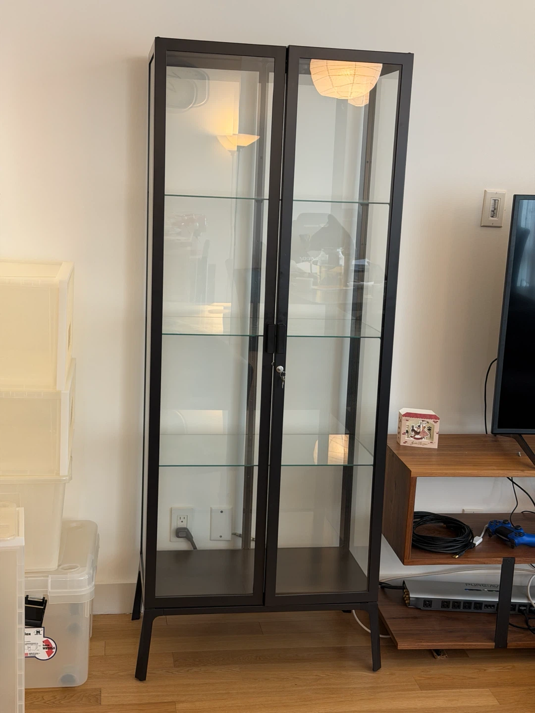 IKEA MILSBO glass-door cabinet