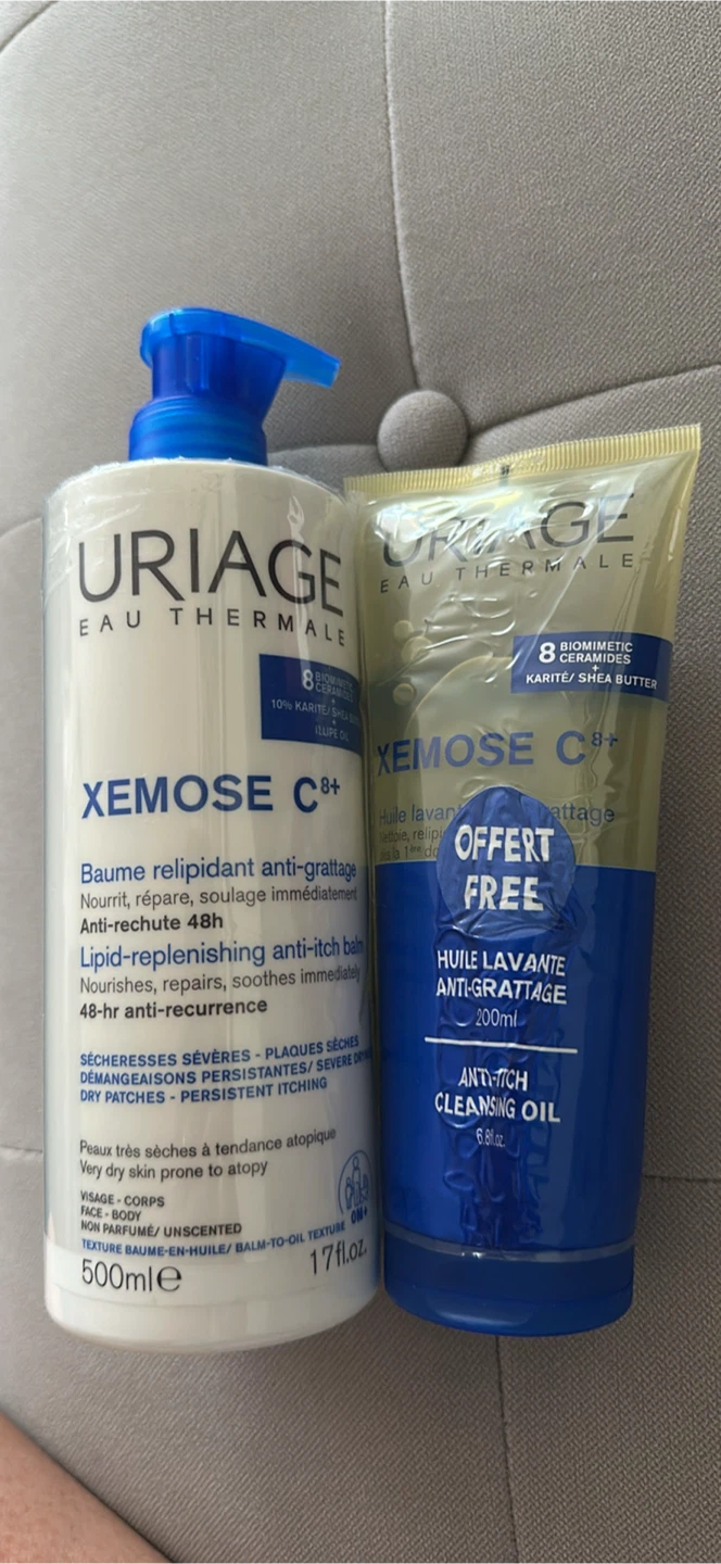 Uriage Xémose C+ Lipid-Replenishing Balm & Cleansing Oil