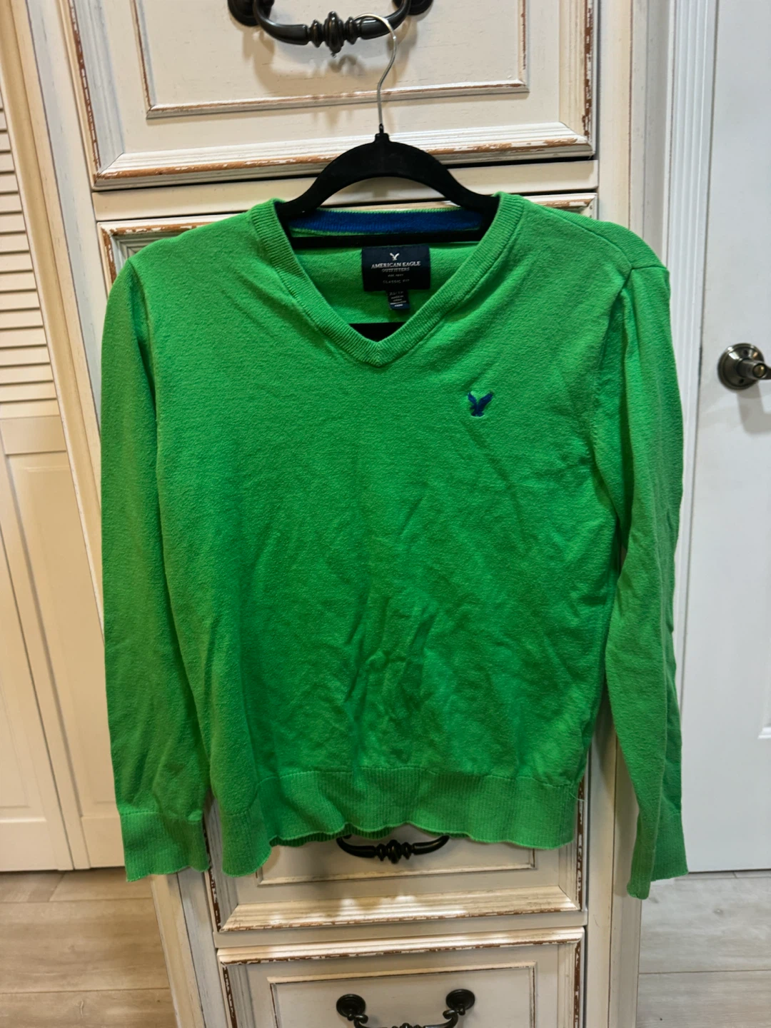 American Eagle Outfitters Green V-Neck Sweater XS - photo 2