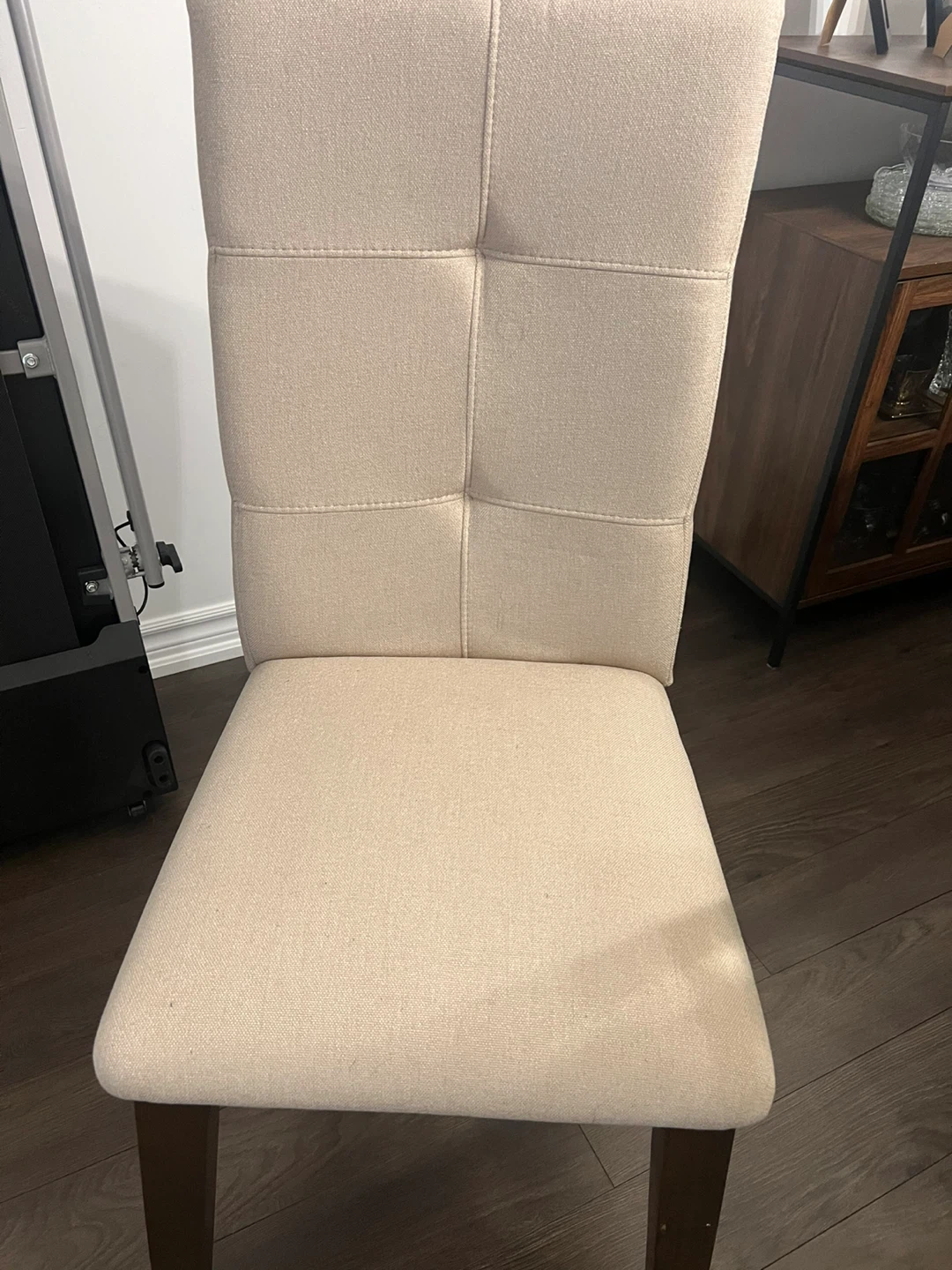 Dining table & Chairs (Set of 6) - Beige Fabric - photo 3