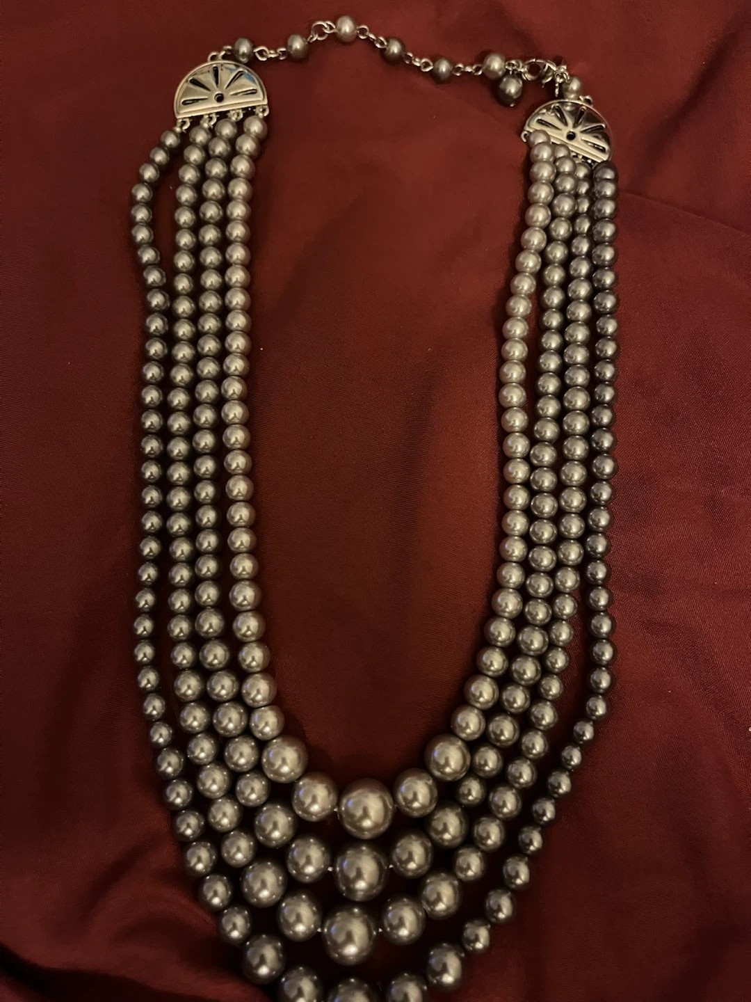 Multi-strand Faux Pearl Necklace - photo 2