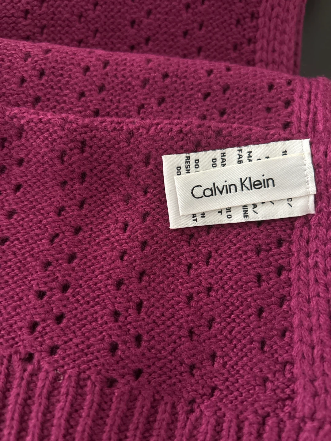 Calvin Klein Magenta Knit Hat and Scarf Set - photo 3