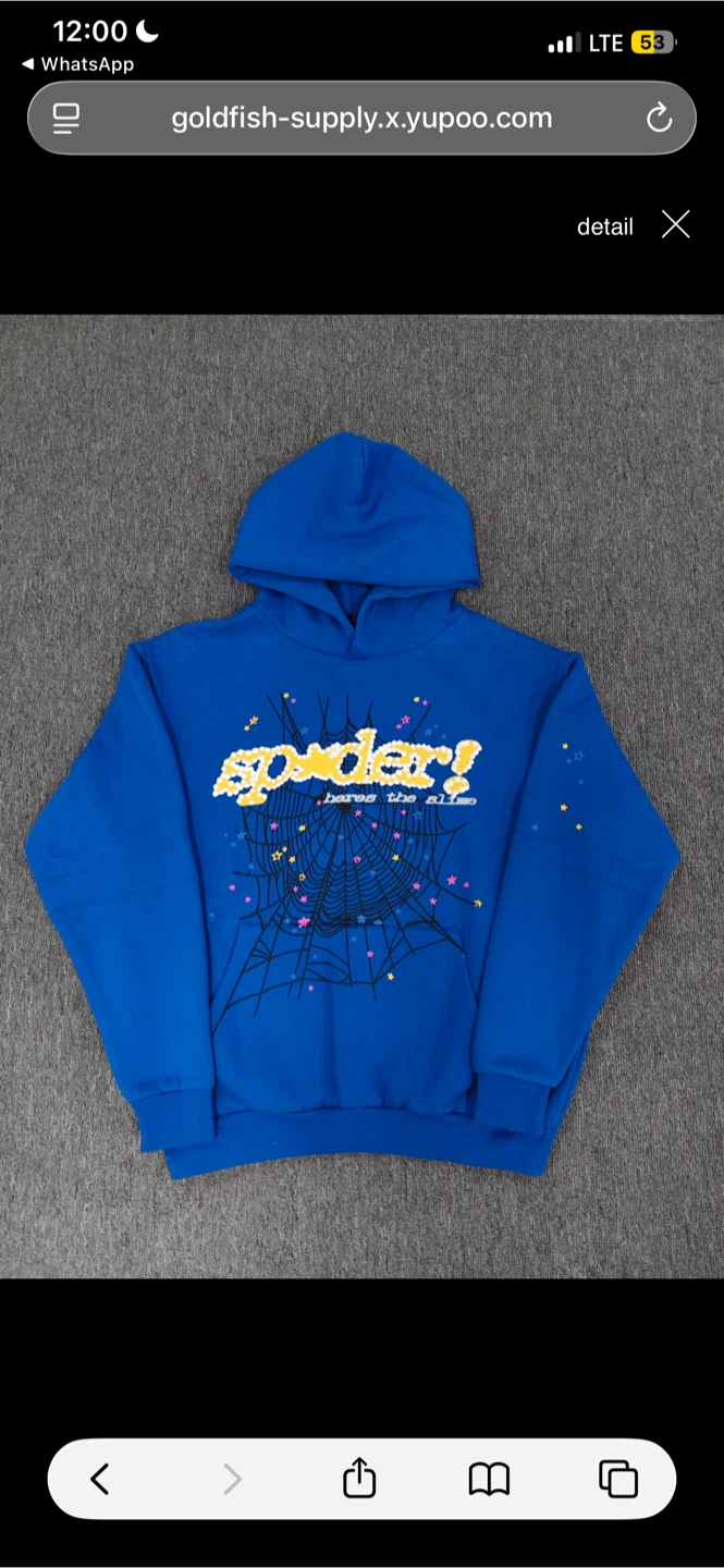 Spider  Blue Hoodie