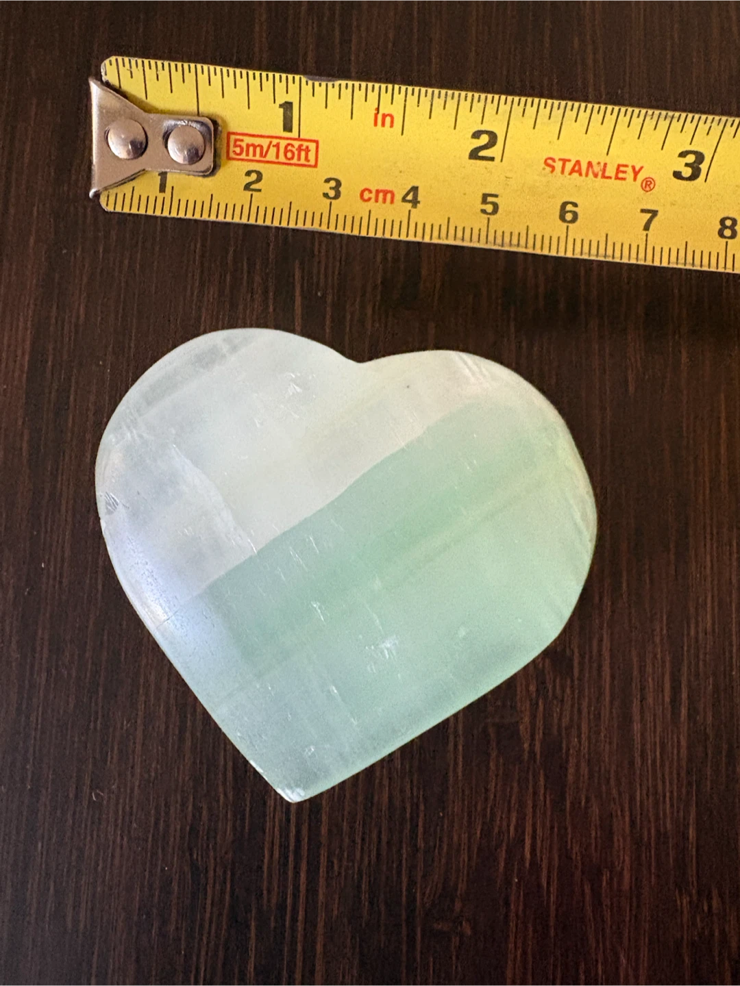 Green and White Heart Stone Decor - photo 3