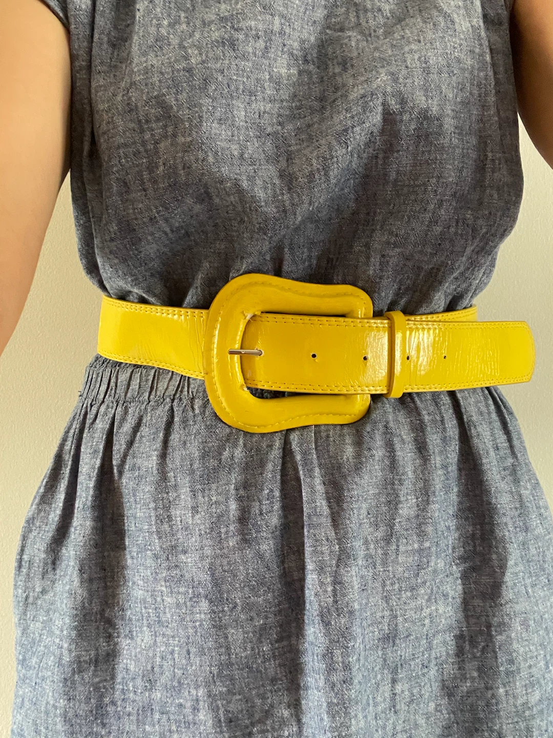 Yellow Belt with Large Buckle