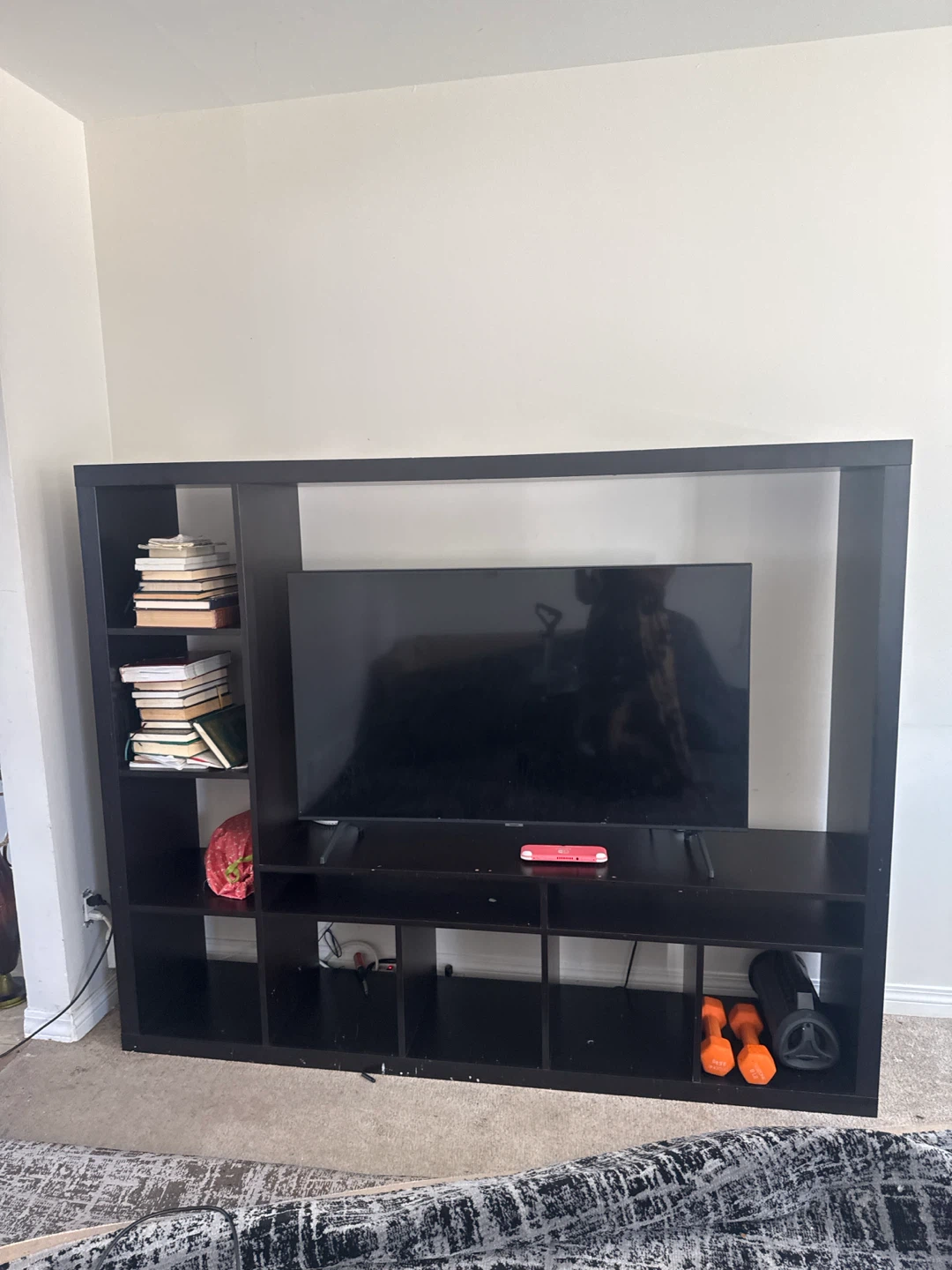 Black Entertainment Unit / Shelving System - photo 2