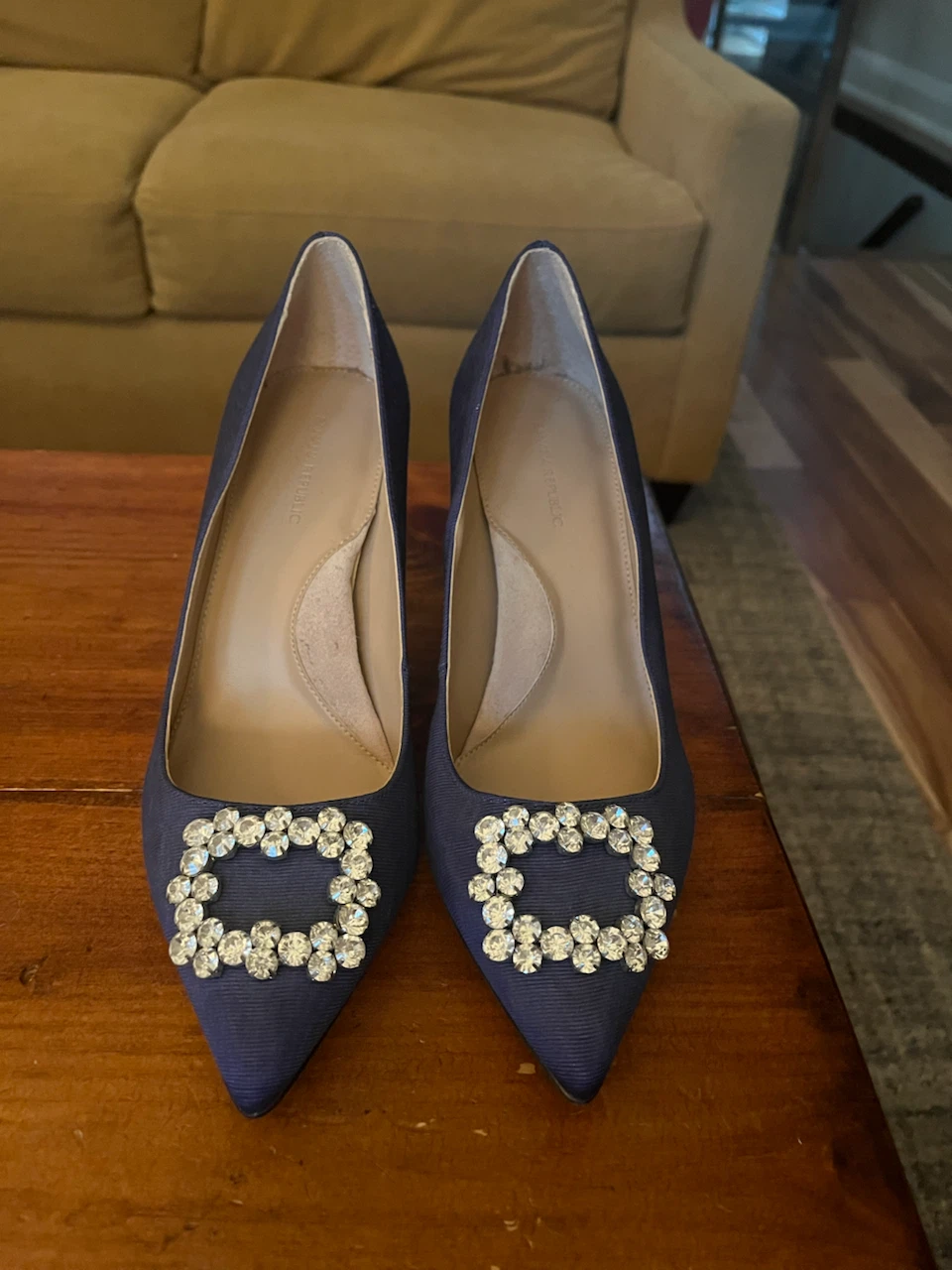Banana Republic Women's Navy Embellished Heels