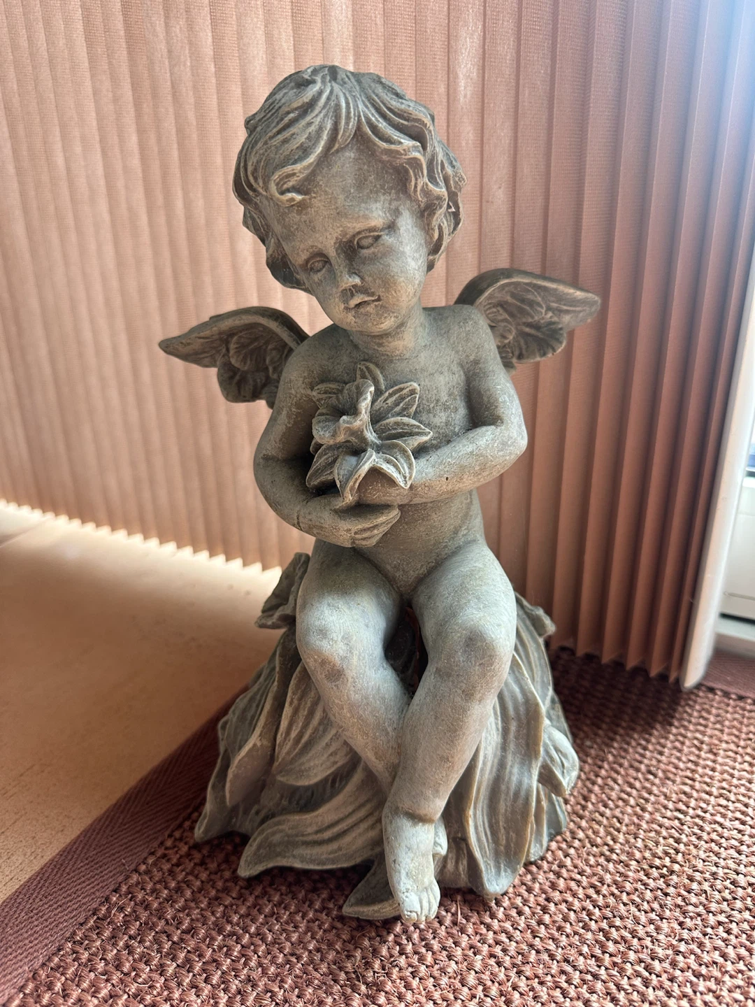 Angel Statue Holding Flower