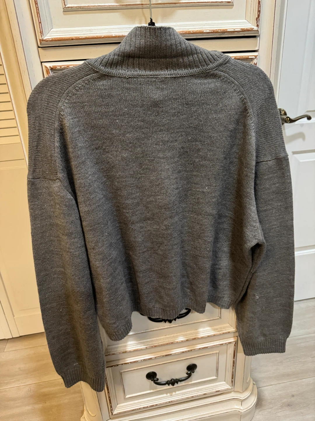 Divided H&M Gray Collared Button-Up Sweater - photo 2