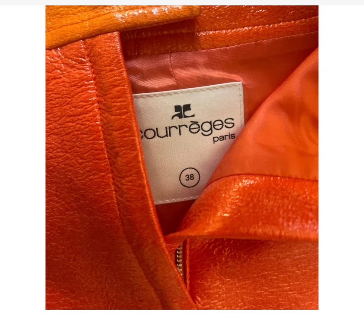Courrèges Paris Orange Gradient Mini Skirt Size 38 - photo 2