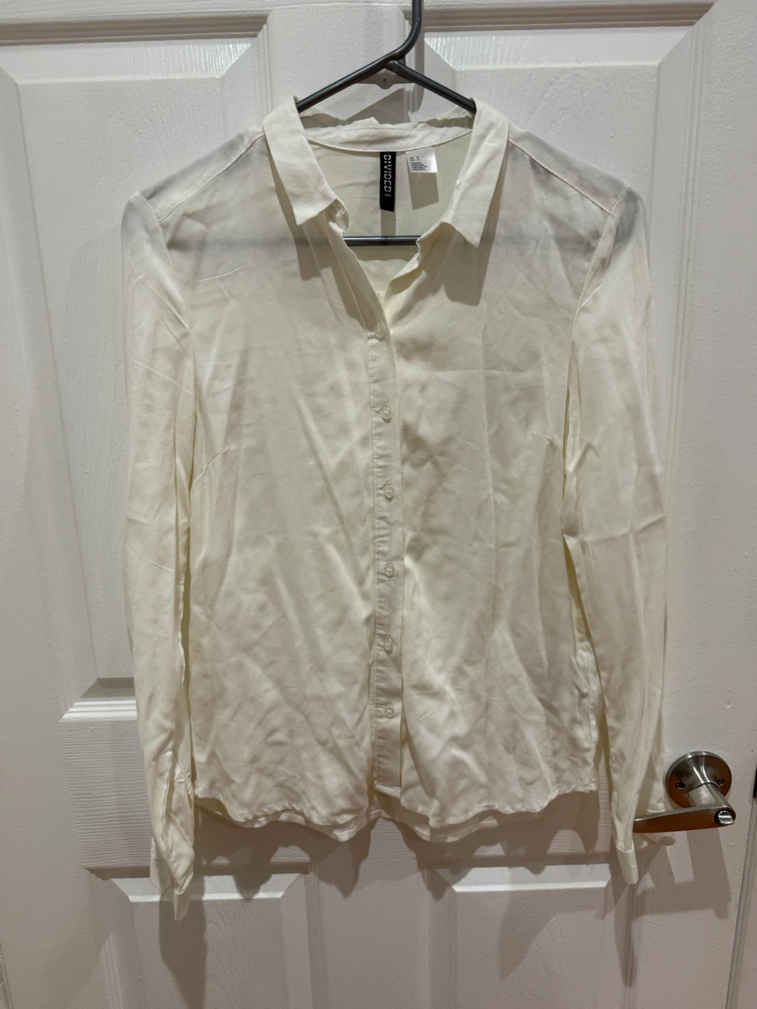H&M White Button-Up Shirt - photo 3