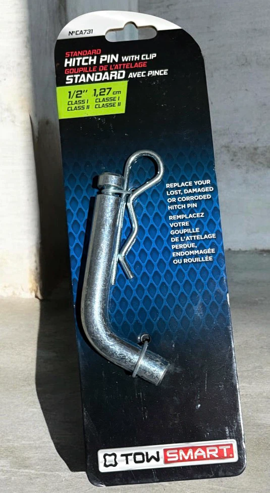 Tow Smart Standard 1/2" Hitch Pin with Clip