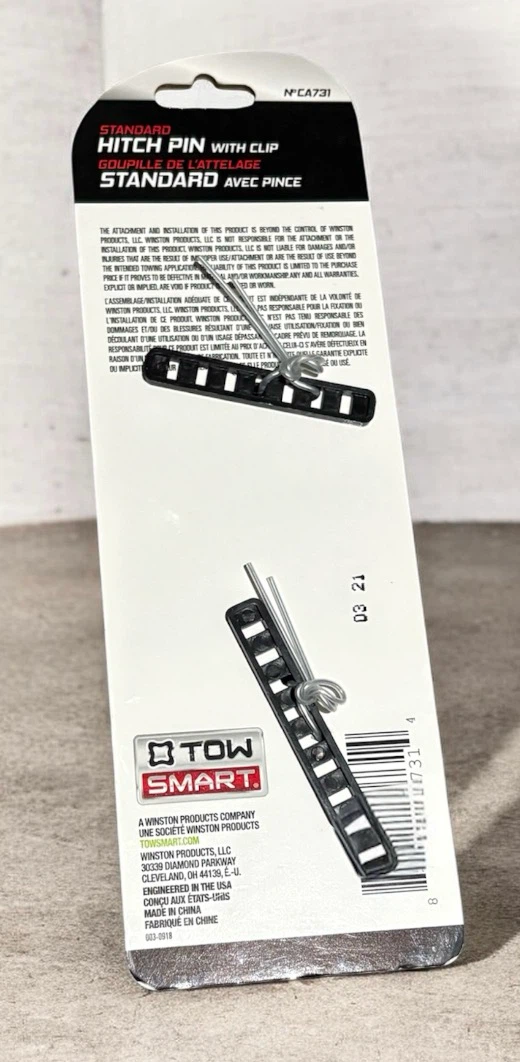 Tow Smart Standard 1/2" Hitch Pin with Clip - photo 2