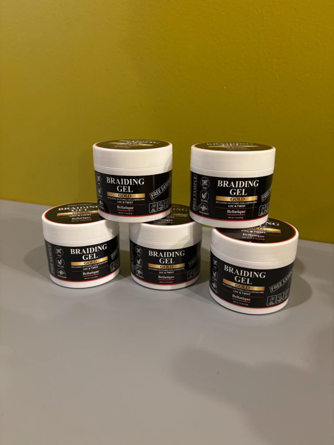 5 Bellatique Braiding Gel Gold Loc & Twist