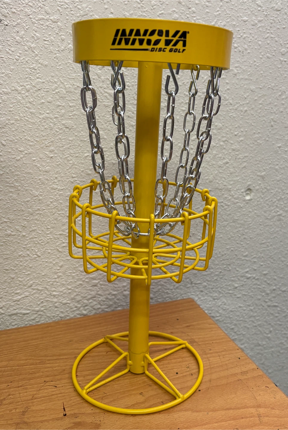Yellow Innova Disc Golf Mini Basket