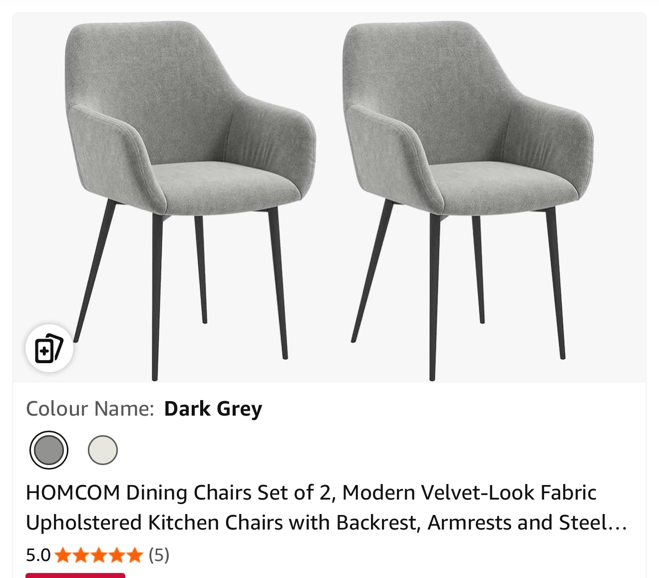 HOMCOM Dining Chairs Set of 4