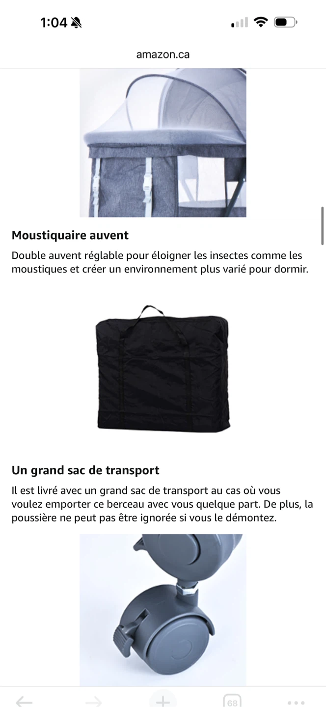 Grey Bassinet with Mosquito Netting - photo 4