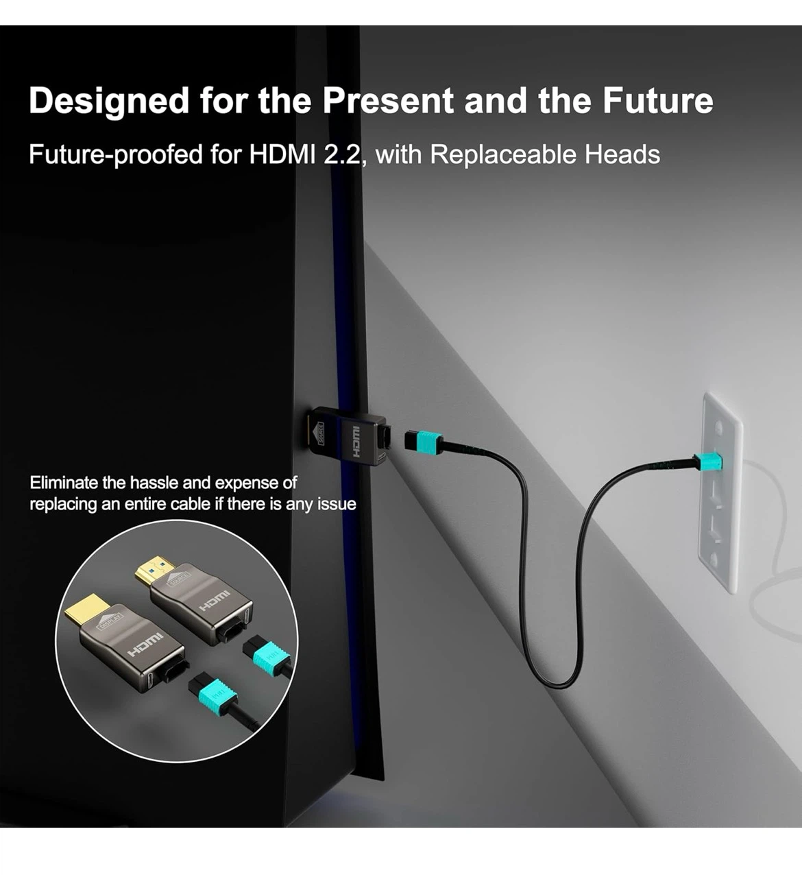 RUIPRO 8K HDMI 2.1 Detachable Fiber Optic Module, 4K@120Hz HDR10 - photo 4