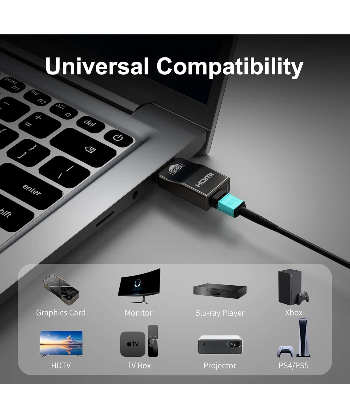 RUIPRO 8K HDMI 2.1 Detachable Fiber Optic Module, 4K@120Hz HDR10 - photo 5