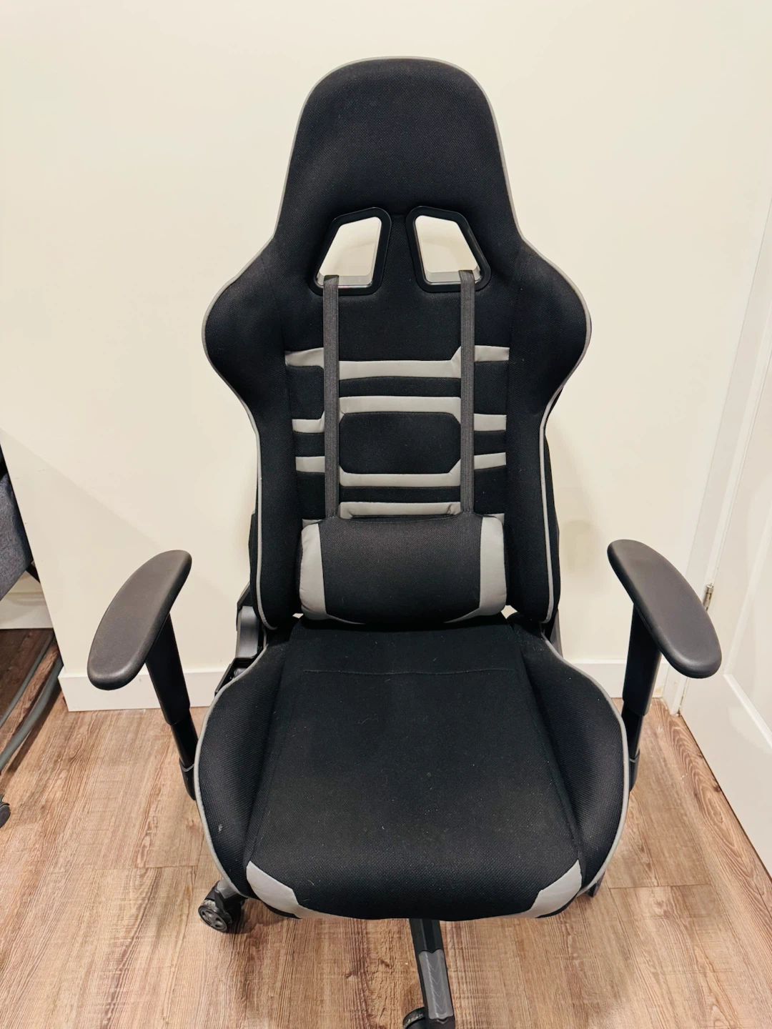 Black Gaming Chair with Lumbar Support