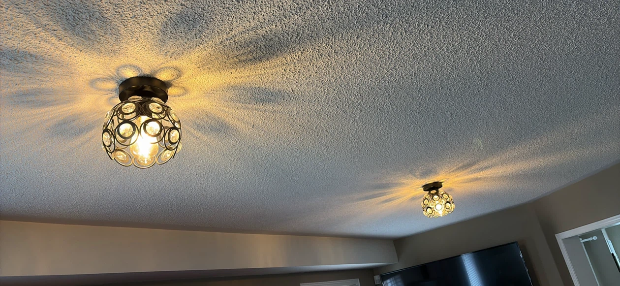 2 Crystal Flush Mount Ceiling Light Fixture