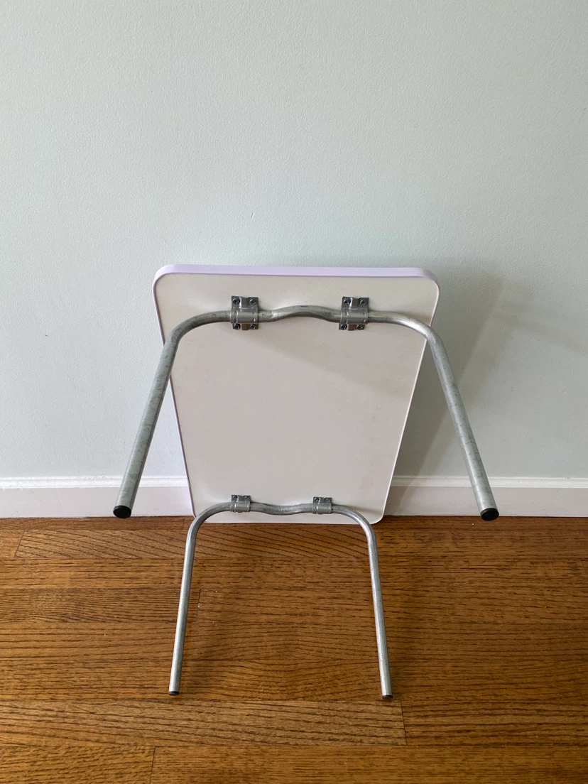 Two White Marble Look Laptop Tray Table - photo 2