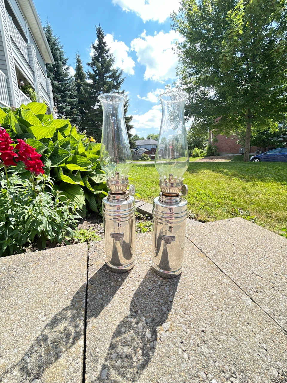 Pair of Vintage Oil Lamps