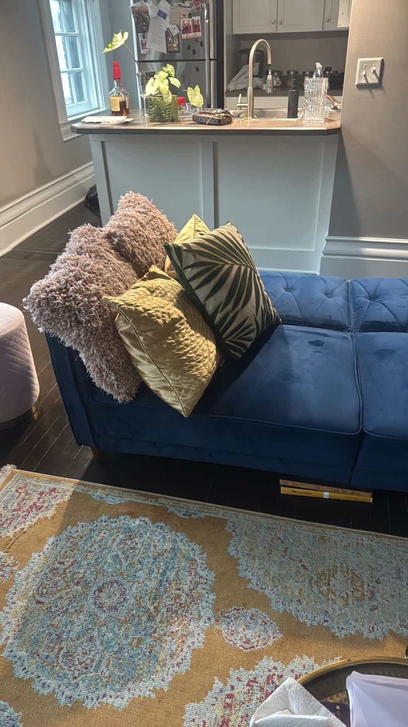 Blue Velvet Sofa - photo 4