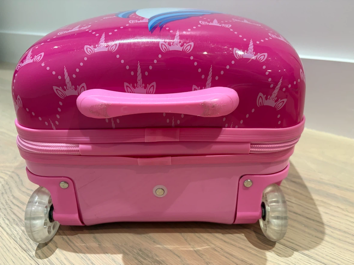 Kids Pink Unicorn Rolling Suitcase - photo 3