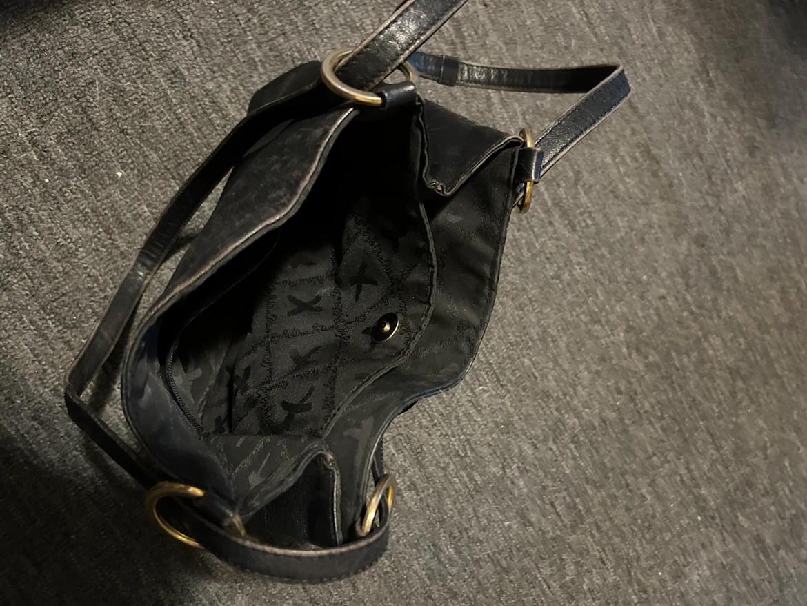 Designer, Paloma Picasso Black Leather evening bag - photo 4