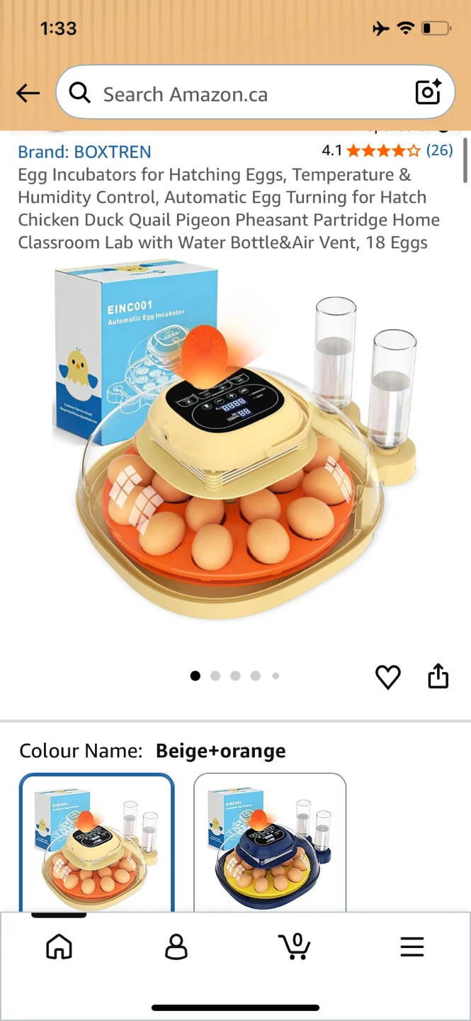 BOXTREN Automatic Egg Incubator  (18 Eggs)