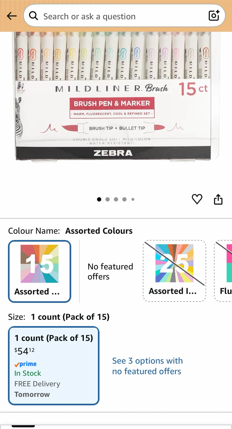NEW Zebra Mildliner Brush Pens - 15 Ct Assorted Colours - photo 3