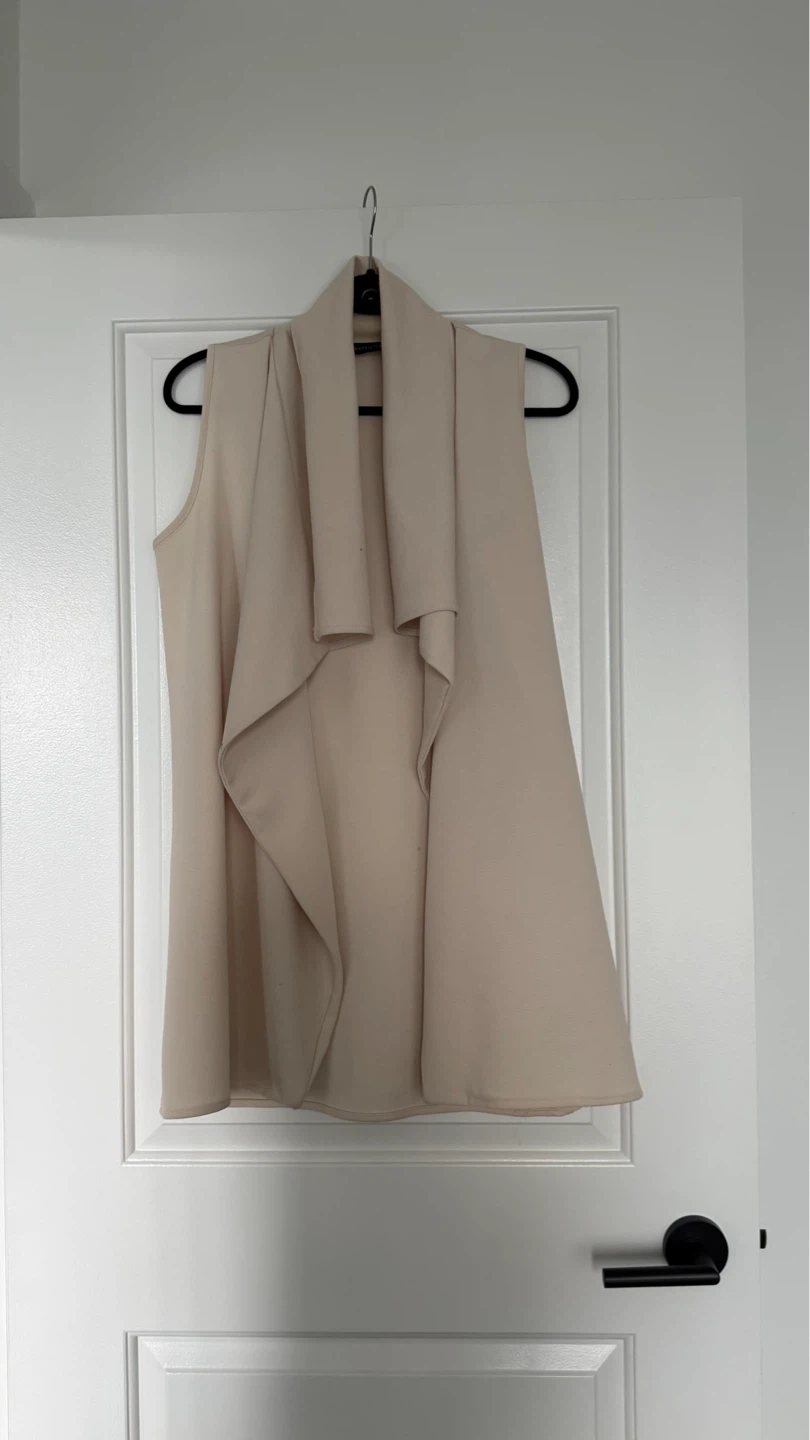 Seven Sisters Beige Sleeveless Vest
