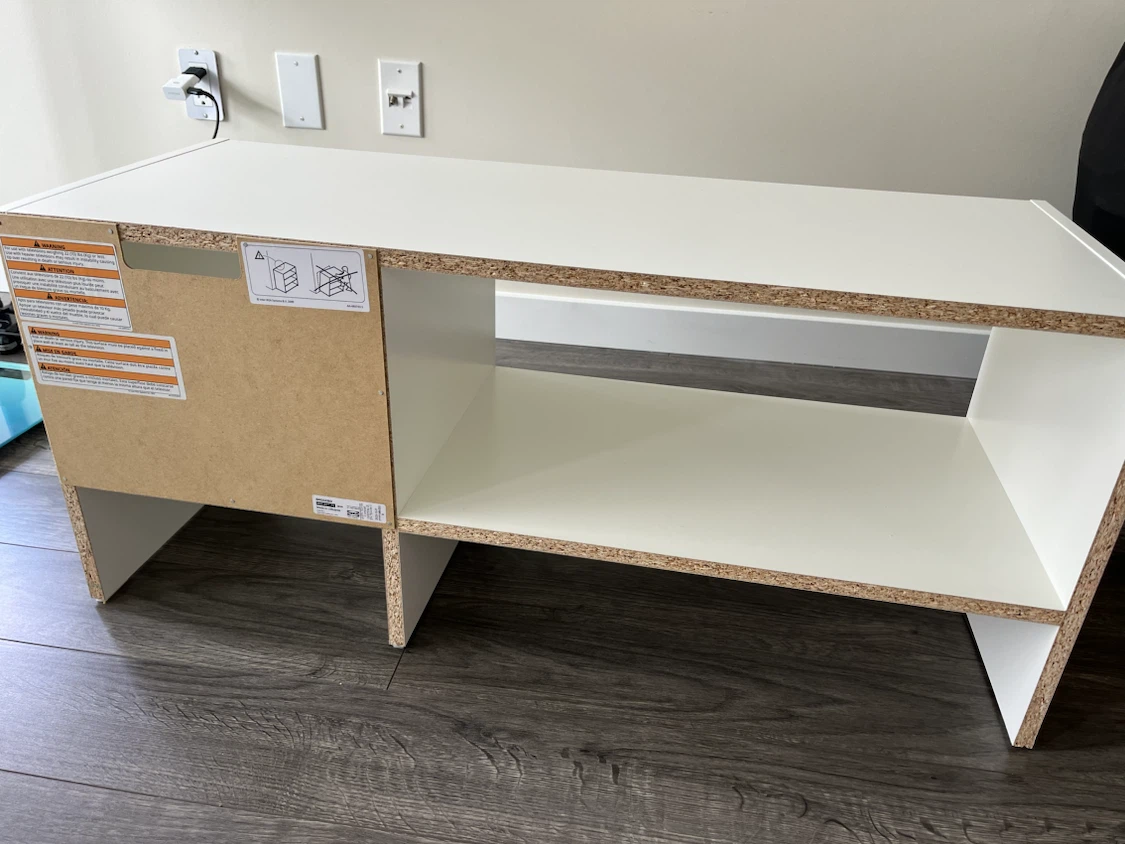 White TV Stand / TV Console (90 × 35 × 40 cm) - photo 4