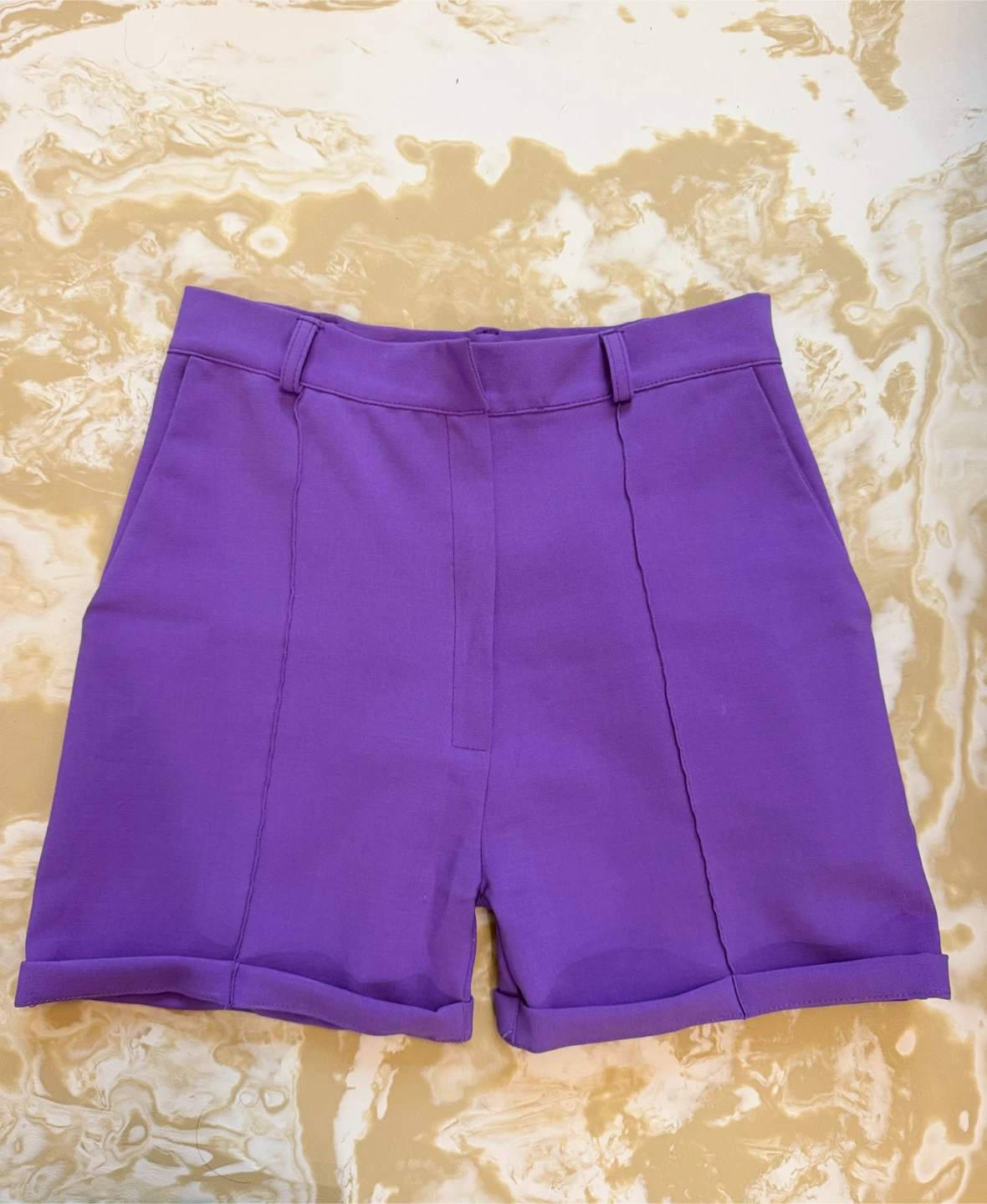 Purple Tailored Shorts