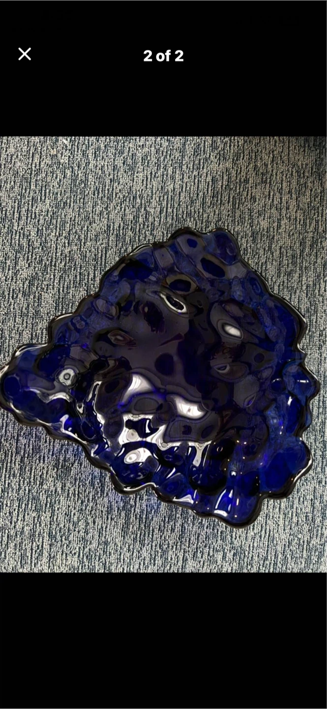 Blue Glass Candy Dish