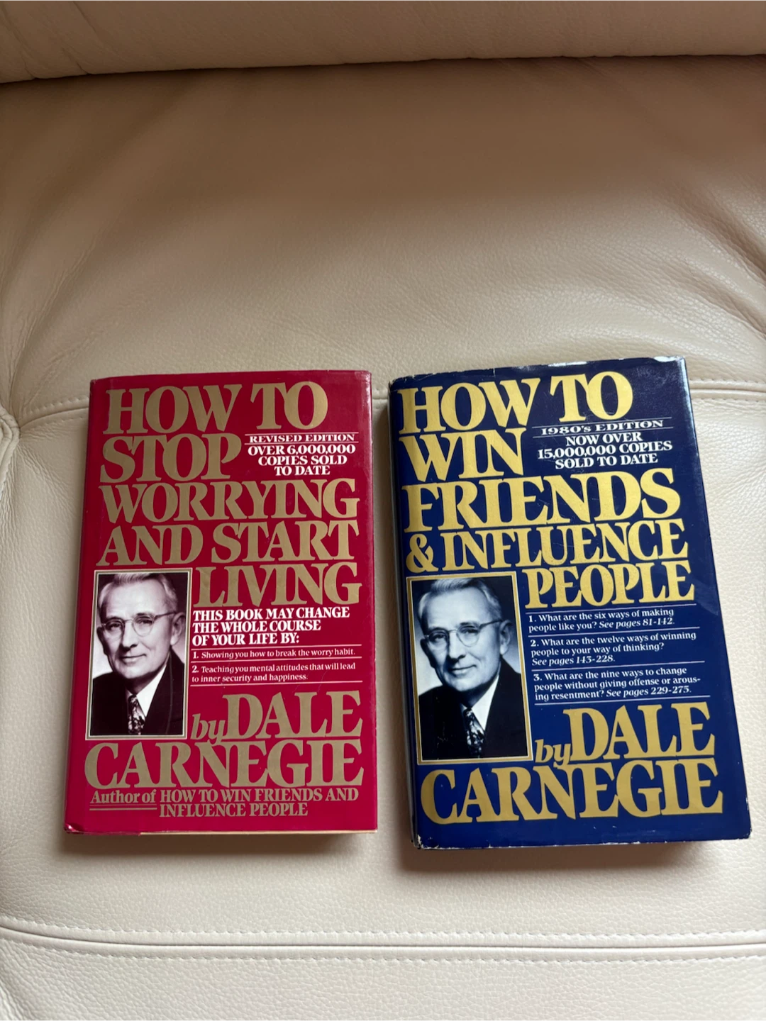 2 hardcover books by Dale Carnegie