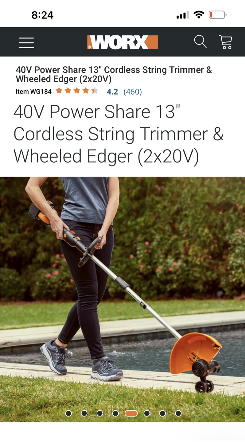 Worx 40V String Trimmer & Wheeled Edger Brand New in Box - photo 4
