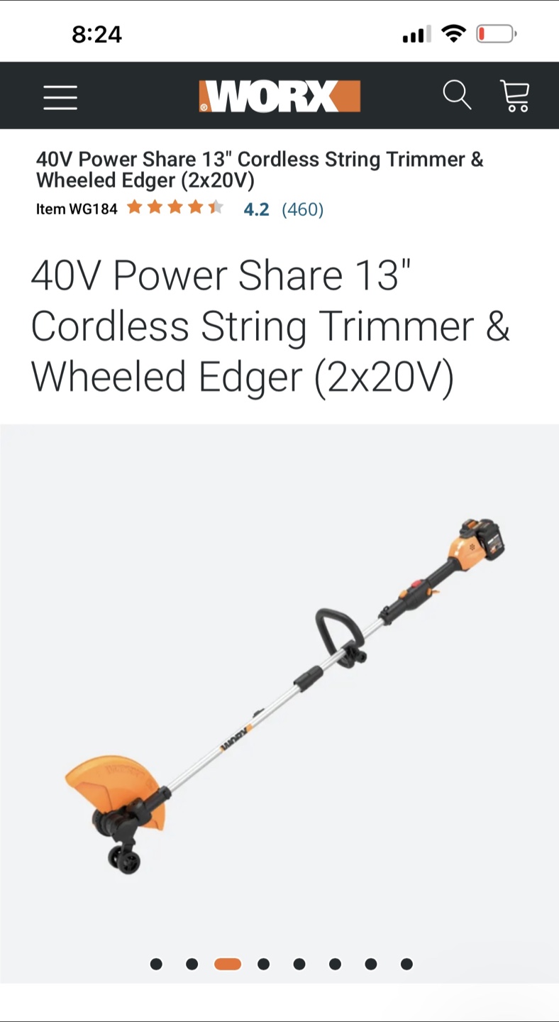 Worx 40V String Trimmer & Wheeled Edger Brand New in Box - photo 2
