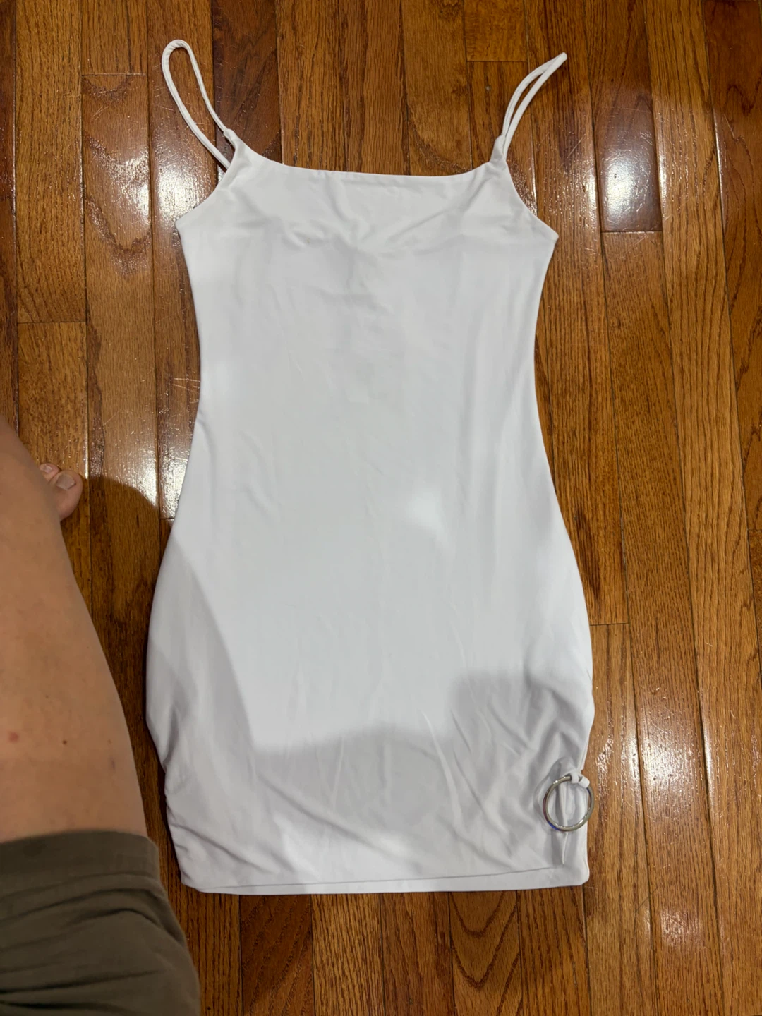 Forever 21 White Mini Dress with Ring Detail - Size S
