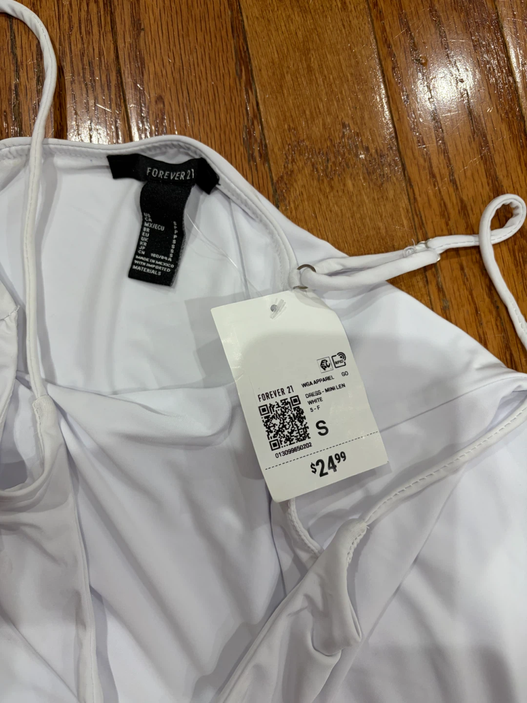Forever 21 White Mini Dress with Ring Detail - Size S - photo 2
