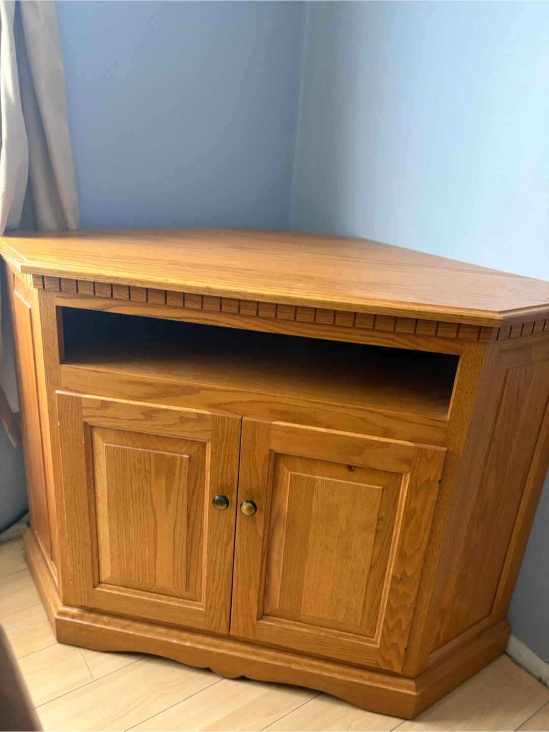 Wooden Corner TV Stand Cabinet