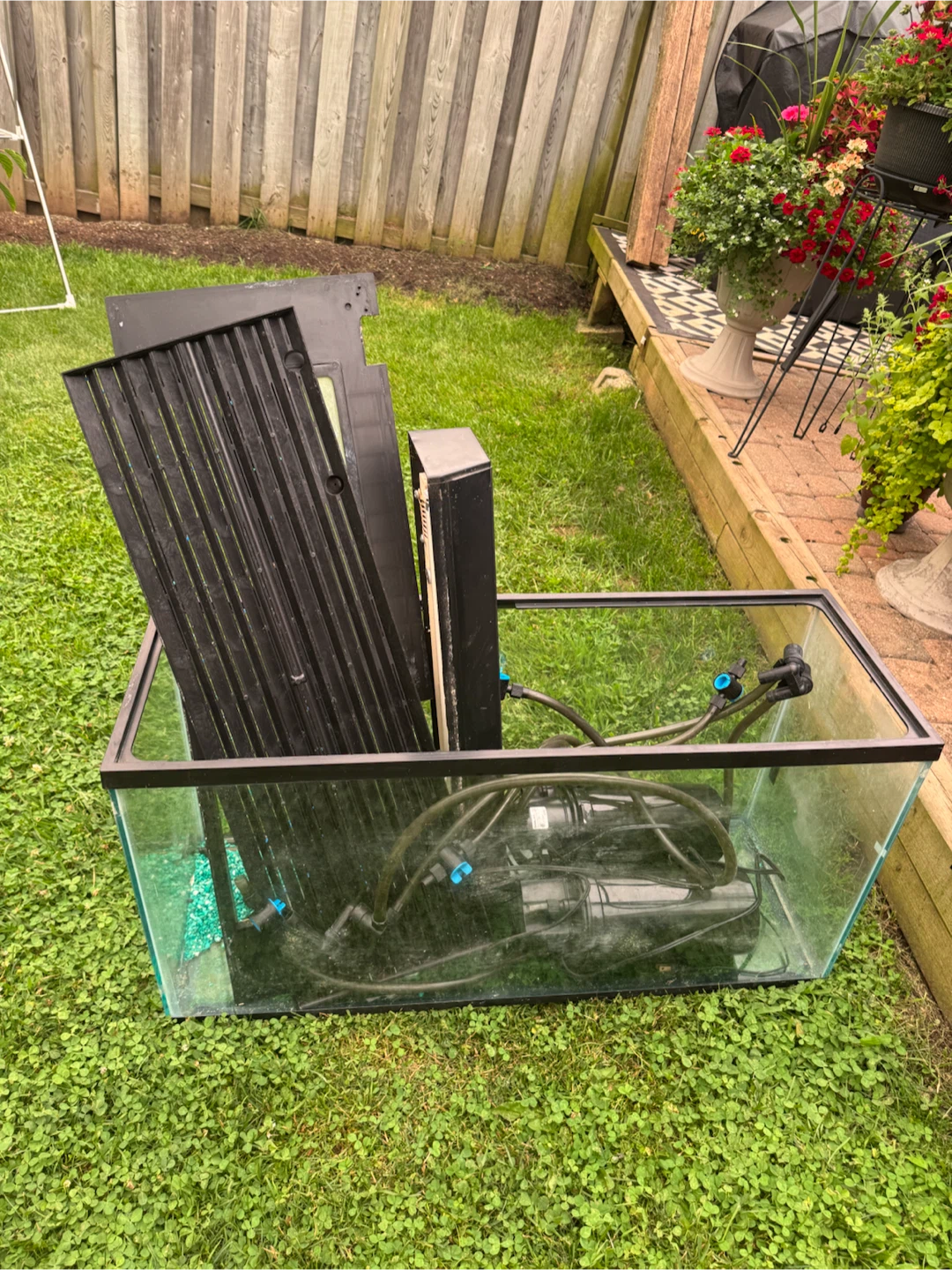Aquarium Tank with Filters and Light