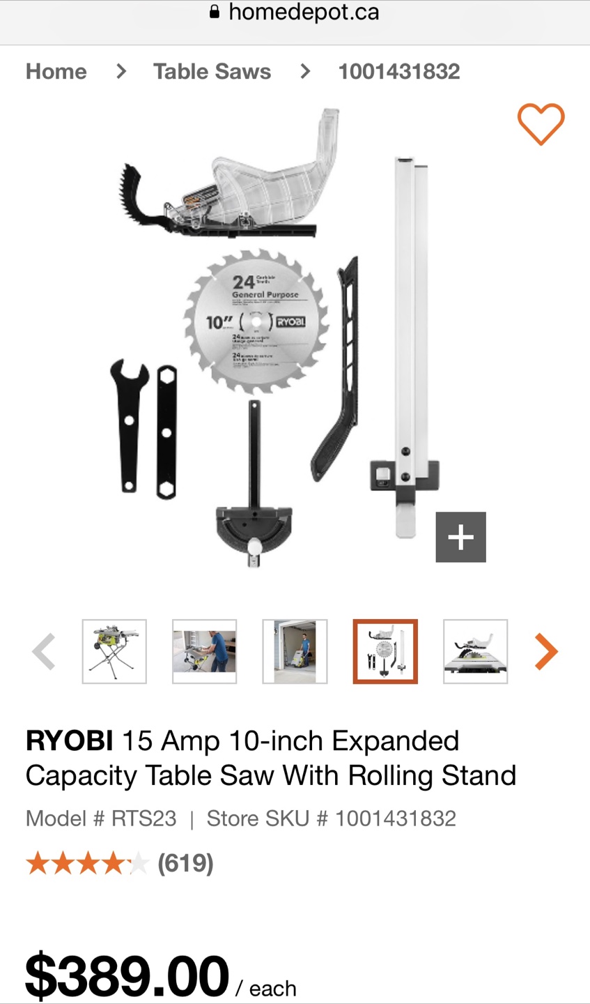 RYOBI 15 Amp 10-inch Expanded Capacity Table Saw With Stand - photo 4