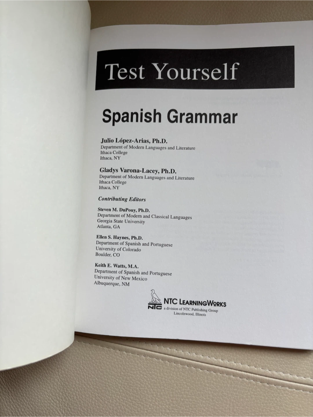 Test Yourself Spanish Grammar Book - photo 4