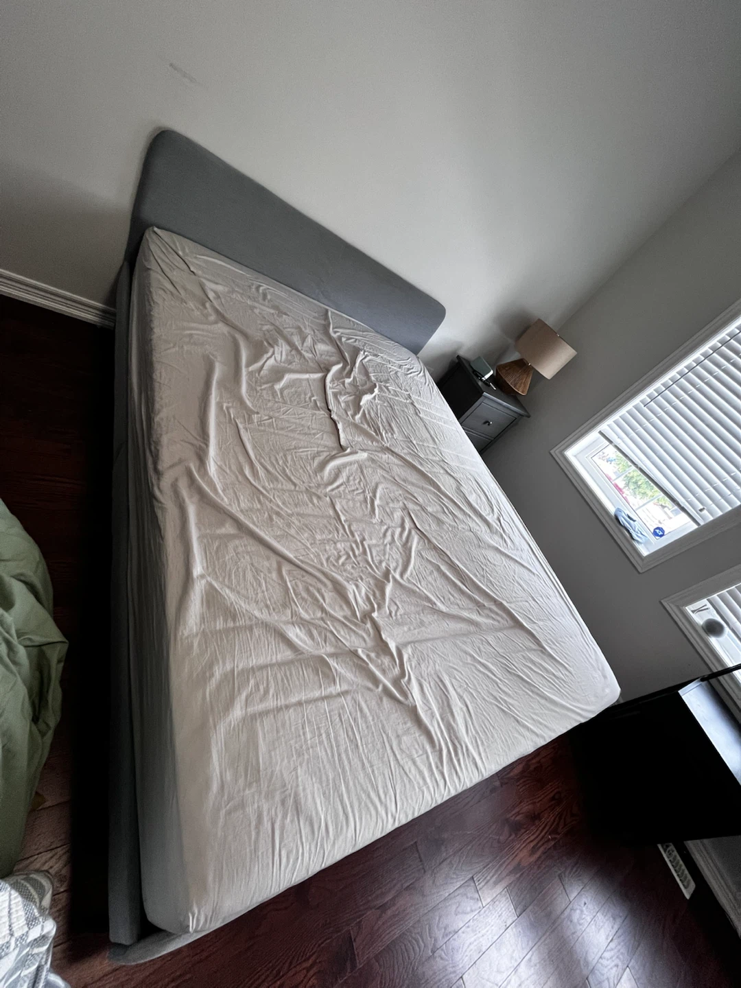 IKEA Grey Headboard Bed Frame