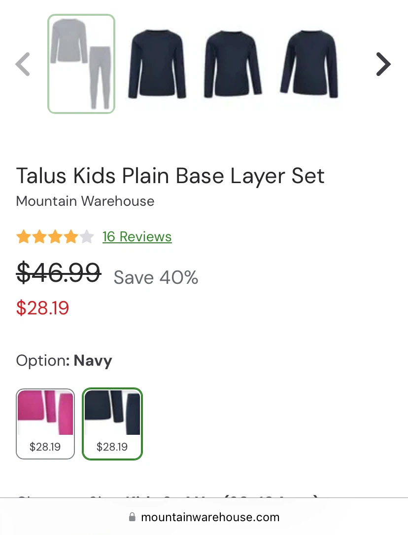Mountain Warehouse Kids Talus Base Layer Set - photo 3