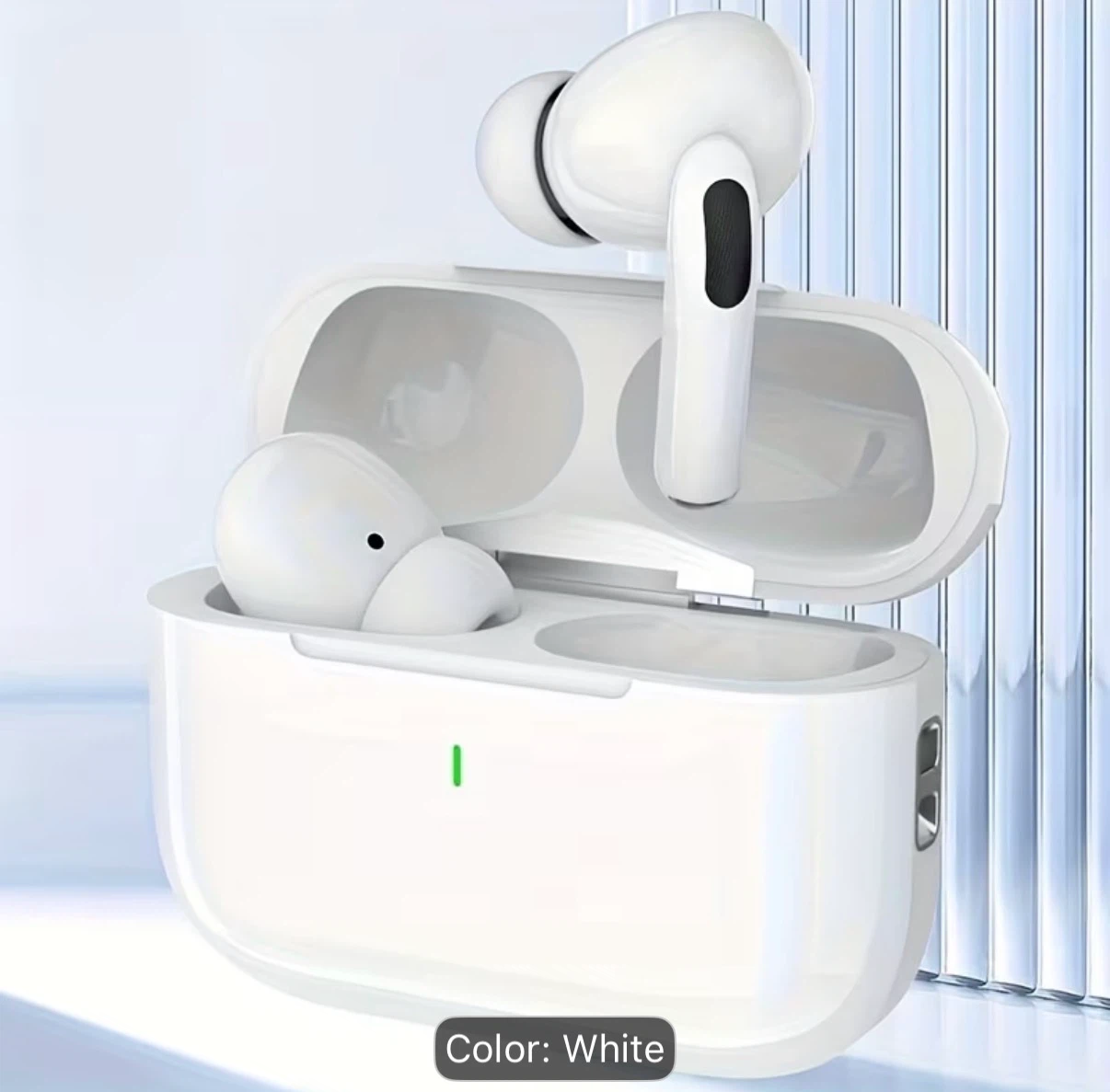 White Wireless Earbuds with Charging Case - photo 3